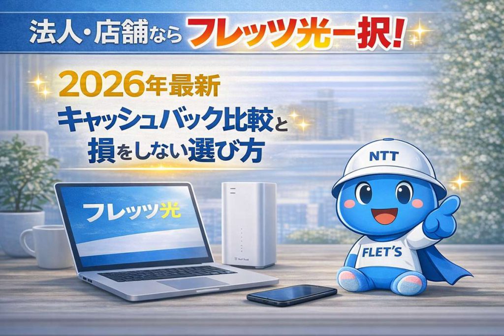 法人・店舗ならフレッツ光一択!2026年最新キャッシュバック窓口比較と損をしない選び方