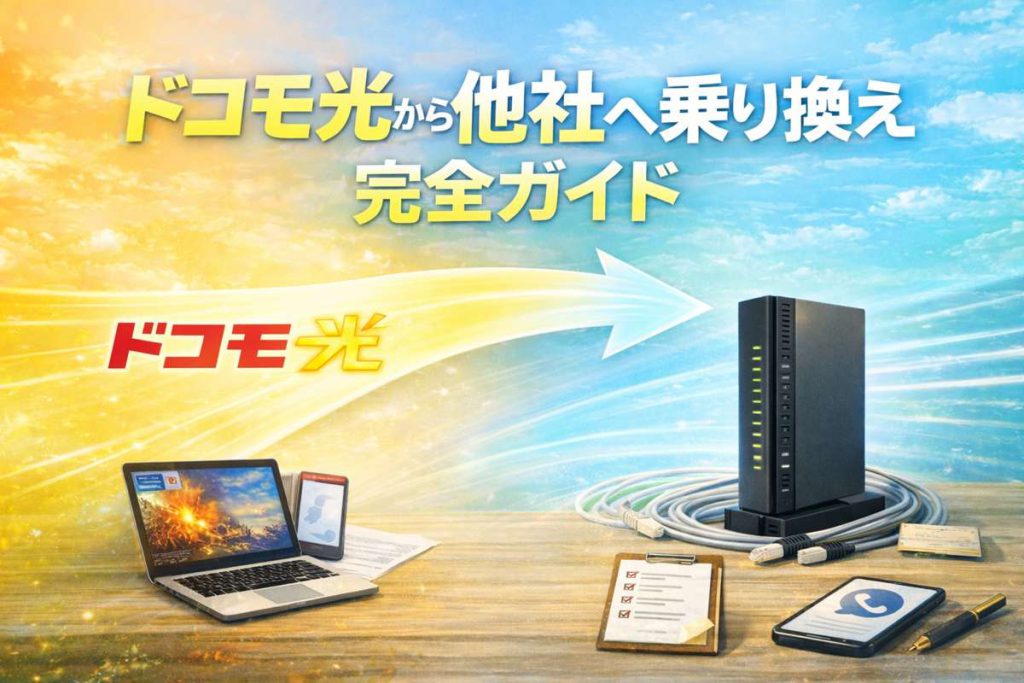 ドコモ光から他社へ乗り換える全手順|事業者変更承諾番号の取得法と注意点を解説